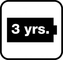 Операционен период на батерията - 3 години