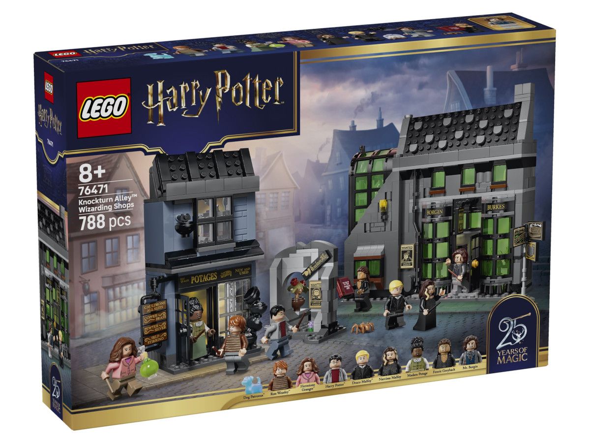 Кутия на комплект LEGO 76471 сглобяеми магазини от Knockturn Alley