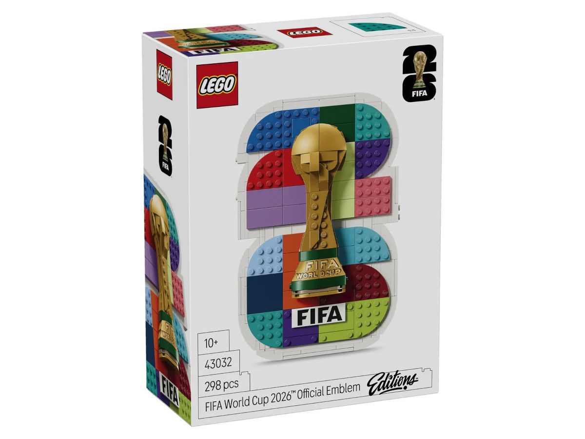 Предна страна на кутията на конструктор LEGO Editions 43032 Официално лого на FIFA World Cup 2026