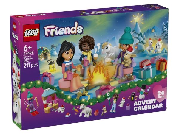 Конструктор LEGO Friends Коледен календар 2026 модел 42698 предна кутия