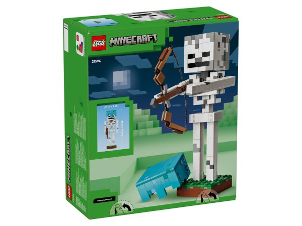 Задна страна на кутията на LEGO 21594, показваща подвижните стави и QR кода за дигитален бонус