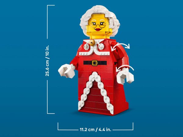 Размери и функции на LEGO Сезонен 40875 Увеличена минифигурка на Баба Коледа